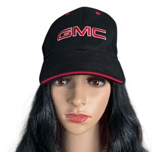 GMC Embroidered Black Red Baseball Hat Adjustable Cap Truck SUV Logo Adult